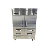 Stainless Steel 2 Doors & 4 Drawers Upright Chiller – 197CM Height From PIOKIT