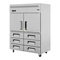 Stainless Steel 2 Doors & Bottom Drawers Upright Chiller – 197CM Height From PIOKIT