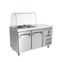 Salad & Toppings 2 Doors Refrigerator With Prep Space – 314LT From PIOKIT