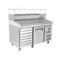 Horizontal 1 Door & 7 Drawers Preparation Refrigerator – 390LT From PIOKIT
