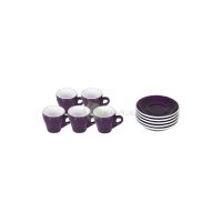 Espresso Cup & Saucer Set 90ml 5 Pieces – Purple From PIOKIT