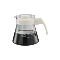 إبريق قهوة زجاجي مقاوم للحرارة مع مقبض  - سعة 750ملم من تيامو - أبيض