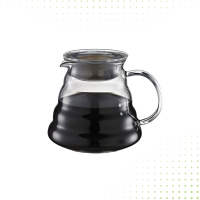 إبريق قهوة زجاجي شفاف مزود بغطاء - 600 مم من تيامو 