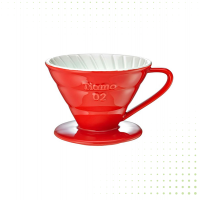كوب تقطير قهوة - 2 أكواب بقياس ملعقة مسحوق القهوة من تيامو - أحمر