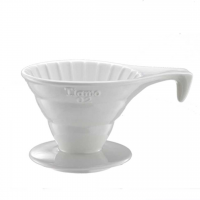 كوب تقطير قهوة - 4 أكواب بقياس ملعقة مسحوق القهوة من تيامو - أبيض