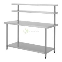 Stainless Steel Service Table with Overshelves - from Piokit