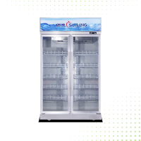 Standing Cooling 2 Door Glass Showcase - 960L From PIOKIT - White