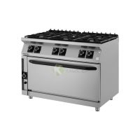 6 Burner Gas Range with GN 2/1 Oven from Mareno