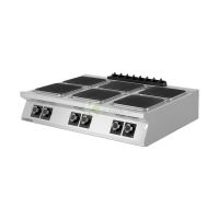 6 Square Hotplate Electric Boiling Top – 24kW - from Mareno