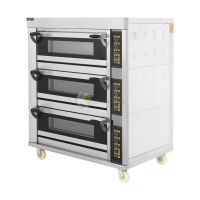 Electric Deck Oven 3 Decks 6 Trays Steam From PIOKIT
