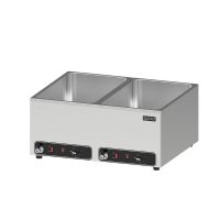 Electric Countertop Heated Bain Marie 2 Tanks With Faucet From MAYFAIR