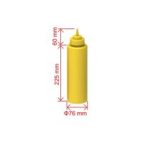 PP Food Grade Squeeze 23OZ Yellow Bottle 