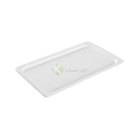 GN Pan 1/1 Rectangular Flat Porcelain Dish 2.5 cm From MAYFAIR