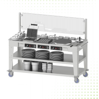 محطة طهي بمعدات وأدوات مُدمجة من فولاذ المقاوم للصدأ - نظام المفتوح من ماي فير