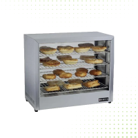 Stainless Steel Desktop Heated Glass Showcase With 4 Shelves - 108 LT From PIOKIT