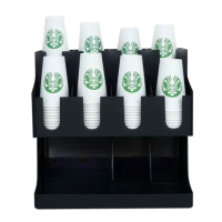 Cups & Lid Holder & Dispenser - 8 Slots From PIOKIT
