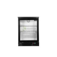 Undercounter 1 Glass Door Black Refrigerator From PIOKIT