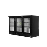 Undercounter 3 Glass Doors Black Refrigerator From PIOKIT