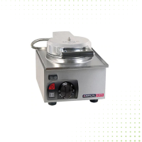 Round Waffle Maker Single Plate – 185Mm From ANVIL - Silver
