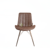 Dining Chair with Vintage Dark Brown Leather - from Piokit