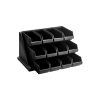 Versa Black Self-Serve 3-Tier Condiment Stand With 12 Bins From CAMBRO