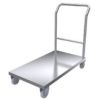 Stainless Steel Flat Form Trolley With "U" Shaped Handles & 4 Castors From PIOKIT