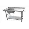 Stainless Steel Single Sink Table 120 Cm From MAYFAIR