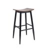 Bar Chair With Steel Frame & Wooden Seat – 78CM From PIOKIT – Natural Walnut