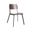Dinning Chair With Steel Frame & Wooden Seat – 78.5CM From PIOKIT – Natural Walnut