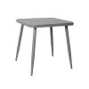 Aluminum Square Dinning Table – 75CM From PIOKIT – Grey