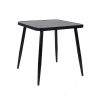 Aluminum Square Dinning Table – 75CM From PIOKIT – Matt Black