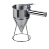 STANLESS STEEL FUNNEL WITH AUTO CLOSING,STAND INCLUDED W13*H20CM  STAND HEIGHT 11.5CM