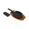 Cast Iron Ribbed Fajita Platter Set - from Chef Master