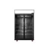 Black Vertical 2 Doors Display Refrigerator - 122CM From PIOKIT