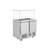 2 Door Square Glass Top Display Refrigerator 300L From PIOKIT