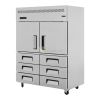 Stainless Steel 2 Doors & Bottom Drawers Upright Chiller – 197CM Height From PIOKIT