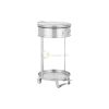 Stainless Steel Garbage Bag Holder  with Pedal & Wheels 100L From PIOKIT