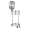 Stainless Steel Garbage Bag Holder  with Pedal & Wheels 100L From PIOKIT