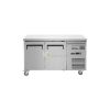 2 Door Undercounter Refrigerator 136cm Stainless Steel From PIOKIT