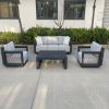 Aluminum Frame HA-1441-C3 Outdoor Set Of 4 Pieces From KAWADER FURNITURE