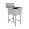 60cm Single Bowl Stainless Steel Sink Without Drainboard - from Piokit