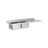 180cm Double Bowl Stainless Steel Sink Right Drainboard - from Piokit