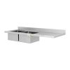 210cm Double Bowl Stainless Steel Sink Right Drainboard - from Piokit