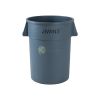 Round Garbage & Trash Bin with Snap-Lock Lid – 166.5 L – from Piokit