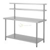 Stainless Steel Service Table with Overshelves - from Piokit