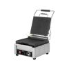 Stainless Steel Electric Single Small Grill With 1 Cast Iron Plate - Both Top And Bottom Are Ribbed From MAYFAIR