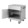 Stainless Steel Mobile Server Trolley – 2 Shelves and 4 Pan 1/3 Gn - From MAYFAIR