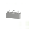 Triple Cold Sauce Dispenser  - From MAYFAIR - Silver