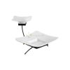 Aberdeen Square Porcelain Buffet Bowl with Teflon Coated Stand From MAYFAIR
