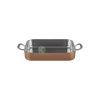 Rose Gold Rectangular Tri-Ply Buffet Serving Tray 5.2L from Piokit